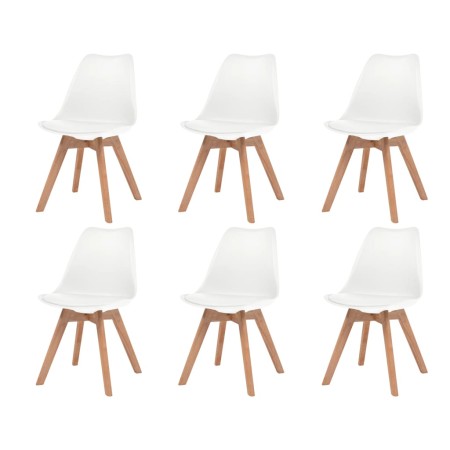 Dining chairs 6 units white plastic by vidaXL, dining chairs - Ref: Foro24-274850, Price: 428,30 €, Discount: %