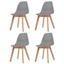 Sillas de comedor 4 unidades plástico gris de vidaXL, Sillas de comedor - Ref: Foro24-244775, Precio: 172,56 €, Descuento: %