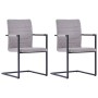 Cantilever dining chairs 2 pcs light gray synthetic leather by vidaXL, dining chairs - Ref: Foro24-281674, Price: 171,14 €, D...