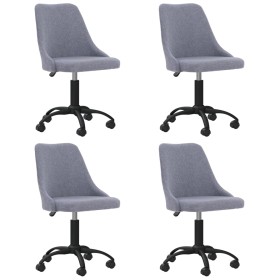 Swivel dining chairs 4 units light gray fabric by vidaXL, dining chairs - Ref: Foro24-3090170, Price: 235,99 €, Discount: %