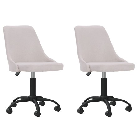 Swivel dining chairs 2 units cream fabric by vidaXL, dining chairs - Ref: Foro24-330881, Price: 118,89 €, Discount: %