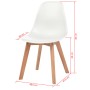 Dining chairs 6 units white plastic by vidaXL, dining chairs - Ref: Foro24-244773, Price: 235,99 €, Discount: %