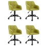 Sillas de comedor giratorias 4 unidades tela verde de vidaXL, Sillas de comedor - Ref: Foro24-3089408, Precio: 257,23 €, Desc...