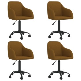 Swivel dining chairs 4 pcs brown velvet by vidaXL, dining chairs - Ref: Foro24-3089818, Price: 260,79 €, Discount: %