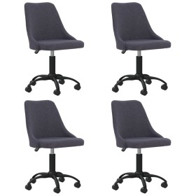 Swivel dining chairs 4 units dark gray fabric by vidaXL, dining chairs - Ref: Foro24-3090171, Price: 242,94 €, Discount: %