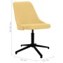 Yellow fabric swivel dining chair by vidaXL, dining chairs - Ref: Foro24-330898, Price: 66,26 €, Discount: %