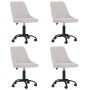 Swivel dining chairs 4 units cream fabric by vidaXL, dining chairs - Ref: Foro24-3090173, Price: 231,30 €, Discount: %