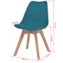 Dining chairs 2 units turquoise plastic by vidaXL, dining chairs - Ref: Foro24-244789, Price: 137,65 €, Discount: %