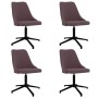 Swivel dining chairs 4 units brown fabric by vidaXL, dining chairs - Ref: Foro24-3090210, Price: 243,92 €, Discount: %