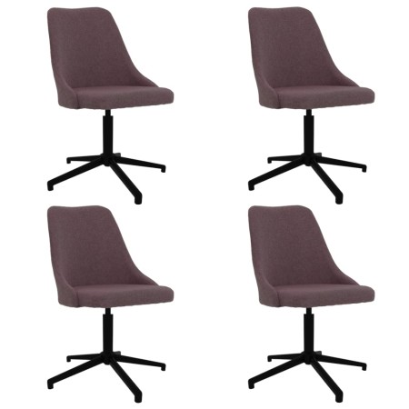 Swivel dining chairs 4 units brown fabric by vidaXL, dining chairs - Ref: Foro24-3090210, Price: 243,92 €, Discount: %