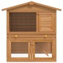 Casa de animales pequeños jaula conejera 3 puertas madera de vidaXL, Jaulas y habitáculos para animales pequeños - Ref: Foro2...