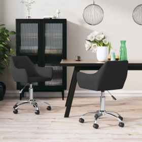 Swivel dining chairs 2 units black fabric by vidaXL, dining chairs - Ref: Foro24-330939, Price: 136,99 €, Discount: %