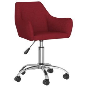 Silla de comedor giratoria tela rojo tinto de vidaXL, Sillas de comedor - Ref: Foro24-330934, Precio: 73,99 €, Descuento: %