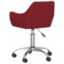 Silla de comedor giratoria tela rojo tinto de vidaXL, Sillas de comedor - Ref: Foro24-330934, Precio: 73,99 €, Descuento: %