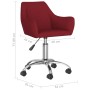 Red fabric swivel dining chair by vidaXL, dining chairs - Ref: Foro24-330934, Price: 73,21 €, Discount: %