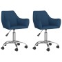 Sillas de comedor giratorias 2 unidades tela azul de vidaXL, Sillas de comedor - Ref: Foro24-330943, Precio: 137,47 €, Descue...