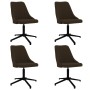 Swivel dining chairs 4 units dark brown fabric by vidaXL, dining chairs - Ref: Foro24-3090211, Price: 243,94 €, Discount: %