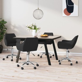 Sillas de comedor giratorias 4 unidades tela negro de vidaXL, Sillas de comedor - Ref: Foro24-3090266, Precio: 270,99 €, Desc...