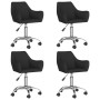 Sillas de comedor giratorias 4 unidades tela negro de vidaXL, Sillas de comedor - Ref: Foro24-3090266, Precio: 270,45 €, Desc...