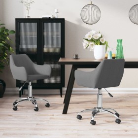 Swivel dining chairs 2 units dark gray fabric by vidaXL, dining chairs - Ref: Foro24-330938, Price: 136,99 €, Discount: %