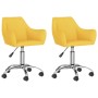 Sillas de comedor giratorias 2 unidades tela amarillo de vidaXL, Sillas de comedor - Ref: Foro24-330945, Precio: 114,54 €, De...