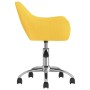 Sillas de comedor giratorias 2 unidades tela amarillo de vidaXL, Sillas de comedor - Ref: Foro24-330945, Precio: 114,54 €, De...