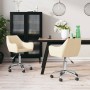 Swivel dining chairs 2 units cream fabric by vidaXL, dining chairs - Ref: Foro24-330940, Price: 113,40 €, Discount: %