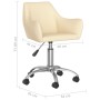 Swivel dining chairs 2 units cream fabric by vidaXL, dining chairs - Ref: Foro24-330940, Price: 113,40 €, Discount: %