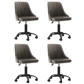 Swivel dining chairs 4 units dark gray velvet by vidaXL, dining chairs - Ref: Foro24-3089972, Price: 247,99 €, Discount: %