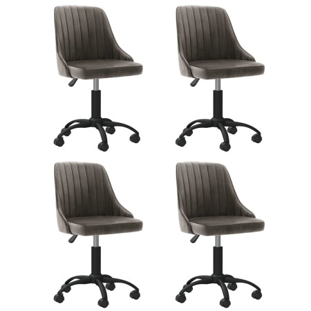 Swivel dining chairs 4 units dark gray velvet by vidaXL, dining chairs - Ref: Foro24-3089972, Price: 247,98 €, Discount: %