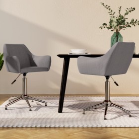 Swivel dining chairs 2 units light gray fabric by vidaXL, dining chairs - Ref: Foro24-330961, Price: 115,99 €, Discount: %