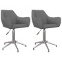 Swivel dining chairs 2 units light gray fabric by vidaXL, dining chairs - Ref: Foro24-330961, Price: 115,93 €, Discount: %