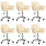 Swivel dining chairs 6 units cream fabric by vidaXL, dining chairs - Ref: Foro24-3090279, Price: 406,99 €, Discount: %