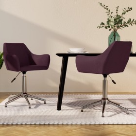 Sillas de comedor giratorias 2 unidades tela morada de vidaXL, Sillas de comedor - Ref: Foro24-330972, Precio: 115,93 €, Desc...