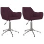 Swivel dining chairs 2 units purple fabric by vidaXL, dining chairs - Ref: Foro24-330972, Price: 115,93 €, Discount: %