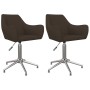 Swivel dining chairs 2 units dark brown fabric by vidaXL, dining chairs - Ref: Foro24-330966, Price: 139,15 €, Discount: %