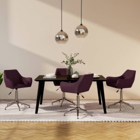 Swivel dining chairs 4 units purple fabric by vidaXL, dining chairs - Ref: Foro24-3090311, Price: 287,99 €, Discount: %