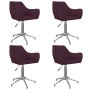 Sillas de comedor giratorias 4 unidades tela morada de vidaXL, Sillas de comedor - Ref: Foro24-3090311, Precio: 287,45 €, Des...