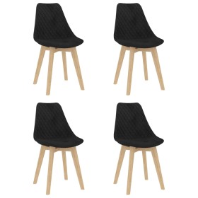 Sillas de comedor 4 unidades terciopelo negro de vidaXL, Sillas de comedor - Ref: Foro24-289163, Precio: 236,91 €, Descuento: %