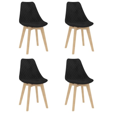 Sillas de comedor 4 unidades terciopelo negro de vidaXL, Sillas de comedor - Ref: Foro24-289163, Precio: 236,99 €, Descuento: %