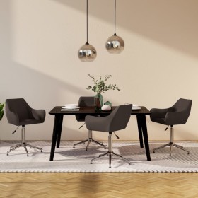 Swivel dining chairs 4 units dark brown fabric by vidaXL, dining chairs - Ref: Foro24-3090305, Price: 278,99 €, Discount: %