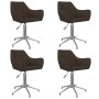 Swivel dining chairs 4 units dark brown fabric by vidaXL, dining chairs - Ref: Foro24-3090305, Price: 278,58 €, Discount: %