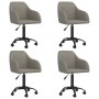 4pcs Light Gray Velvet Swivel Dining Chairs by vidaXL, dining chairs - Ref: Foro24-3089810, Price: 252,64 €, Discount: %