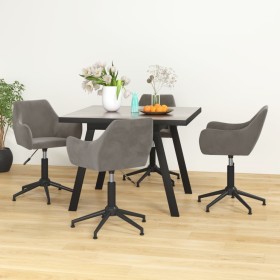 Swivel dining chairs 4 units light gray velvet by vidaXL, dining chairs - Ref: Foro24-3092578, Price: 277,99 €, Discount: %