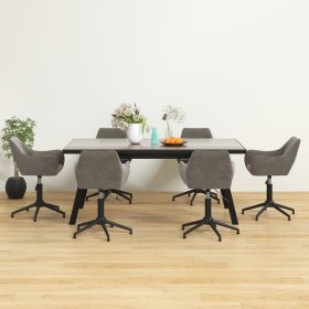 Swivel dining chair 6 pcs light gray velvet by vidaXL, dining chairs - Ref: Foro24-3092589, Price: 415,99 €, Discount: %