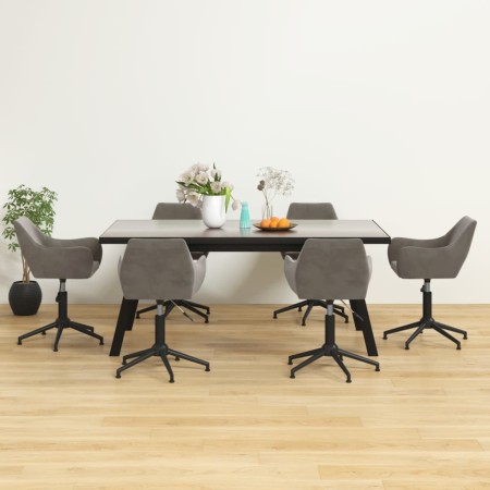 Silla de comedor giratoria 6 uds terciopelo gris claro de vidaXL, Sillas de comedor - Ref: Foro24-3092589, Precio: 415,73 €, ...