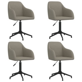 Swivel dining chairs 4 units light gray velvet by vidaXL, dining chairs - Ref: Foro24-3089843, Price: 265,55 €, Discount: %