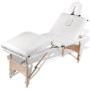 Klappbare Massageliege mit 4 Zonen, Struktur aus cremefarbenem Holz von vidaXL, Massageliegen - Ref: Foro24-110096, Preis: 19...