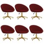 Dining chairs 6 units red wine red velvet by vidaXL, dining chairs - Ref: Foro24-3089550, Price: 432,99 €, Discount: %