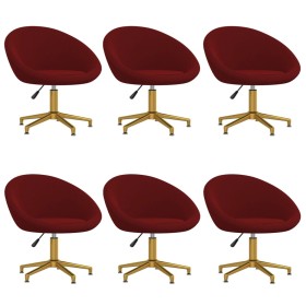 Dining chairs 6 units red wine red velvet by vidaXL, dining chairs - Ref: Foro24-3089550, Price: 432,10 €, Discount: %